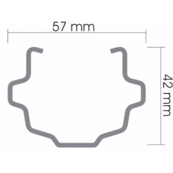 PALO A C IN CORTEN 57X42 SPESSORE 1,8 MM H 3,0 MT